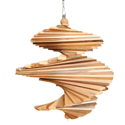Houten Windspinner Spiraal