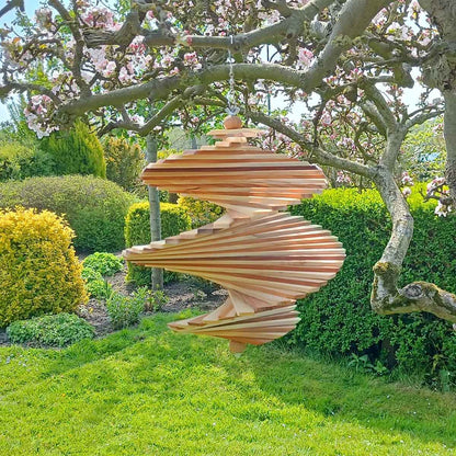 Houten Windspinner Spiraal