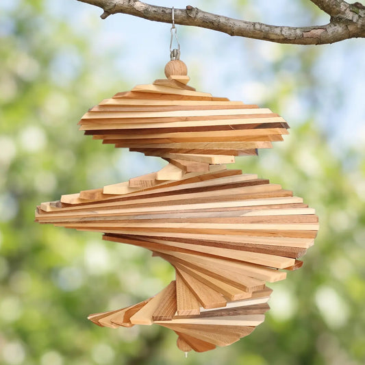 Houten Windspinner Spiraal