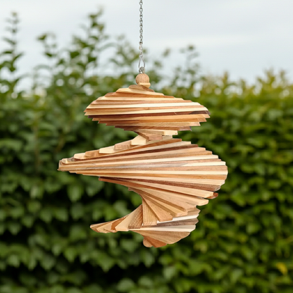 Houten Windspinner Spiraal